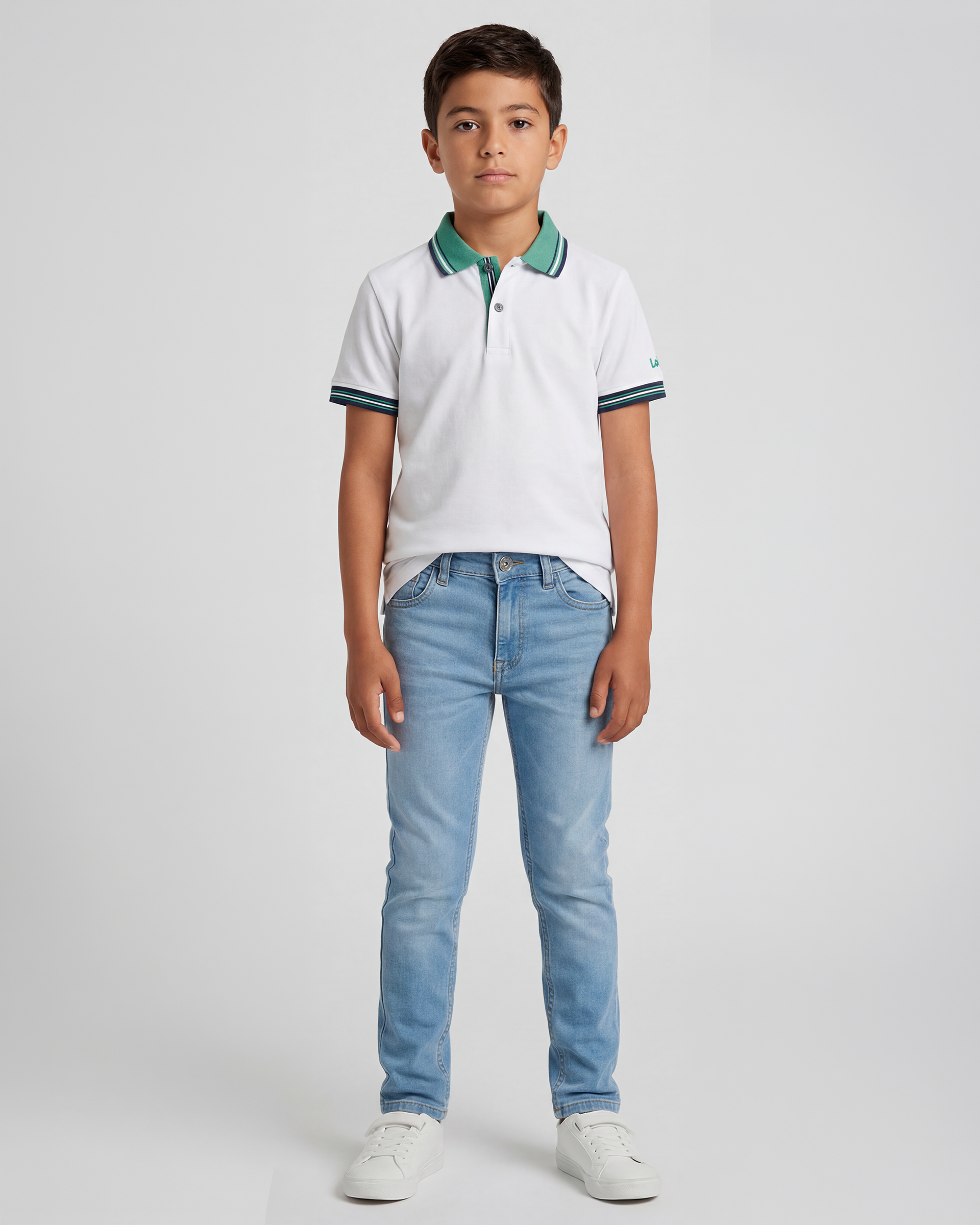 Polo Branco - Verde